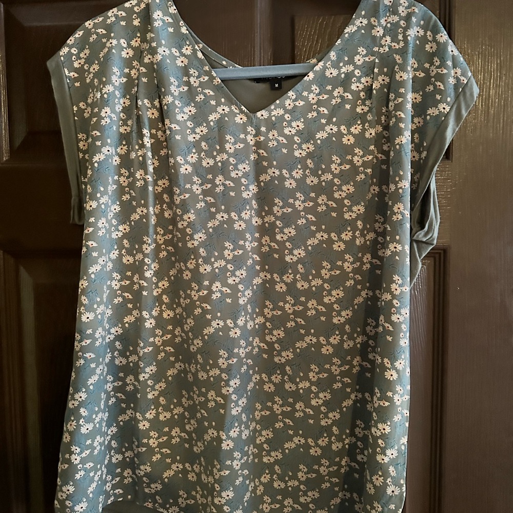 Papermoon Floral Blouse - Blue and White
